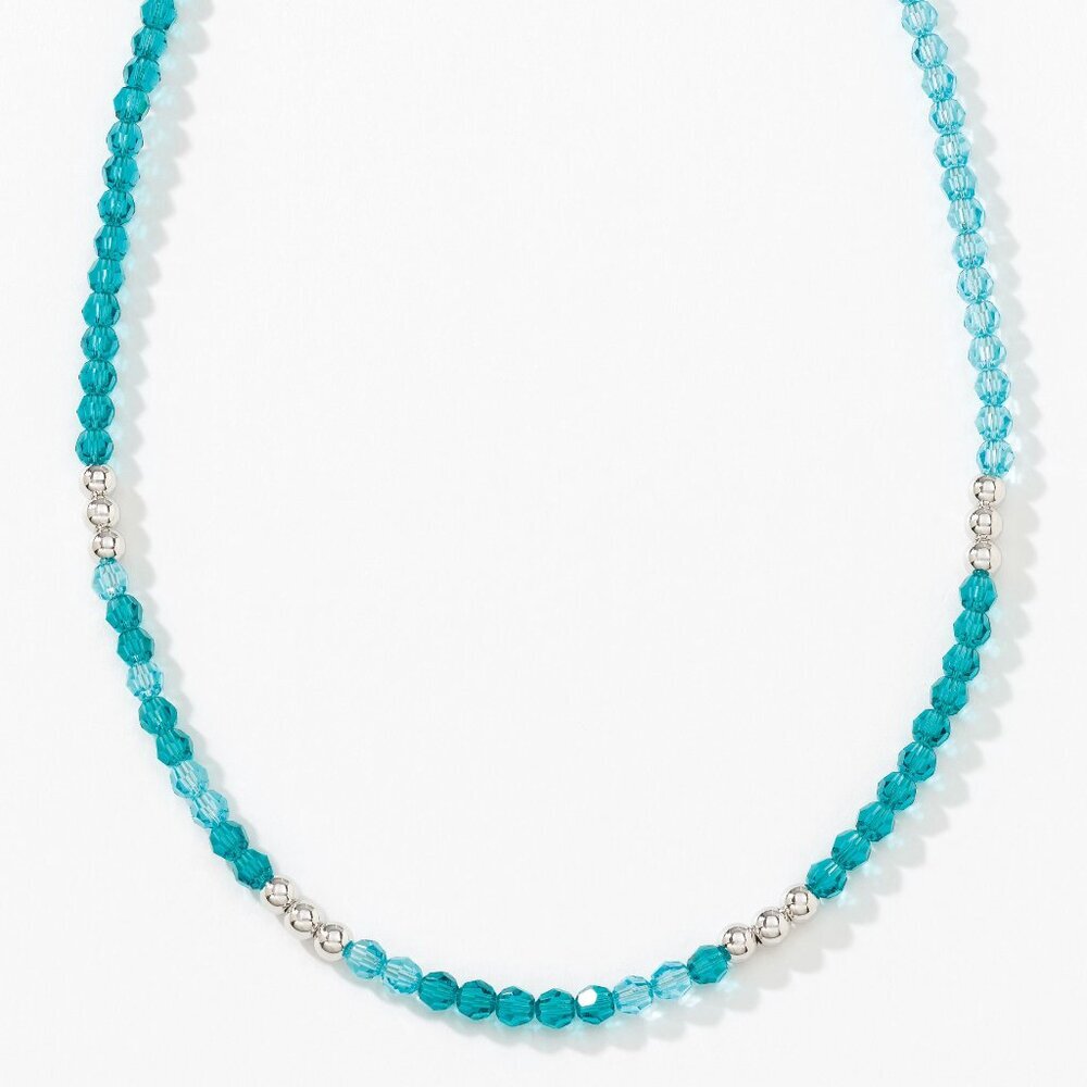 Mindful necklace, blue ~‎ Touchstone Crystal by Swarovski